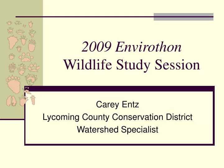 2009 envirothon wildlife study session