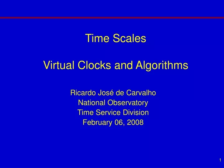 time scales virtual clocks and algorithms