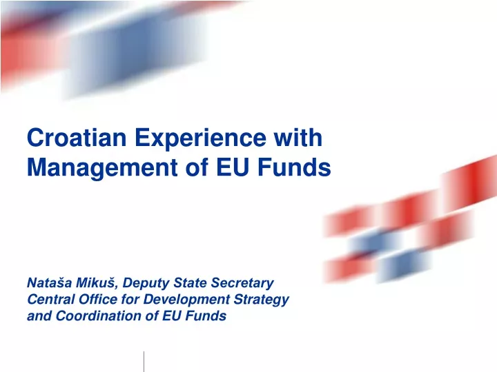 croatian experience with management of eu funds