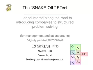 The “SNAKE-OIL” Effect