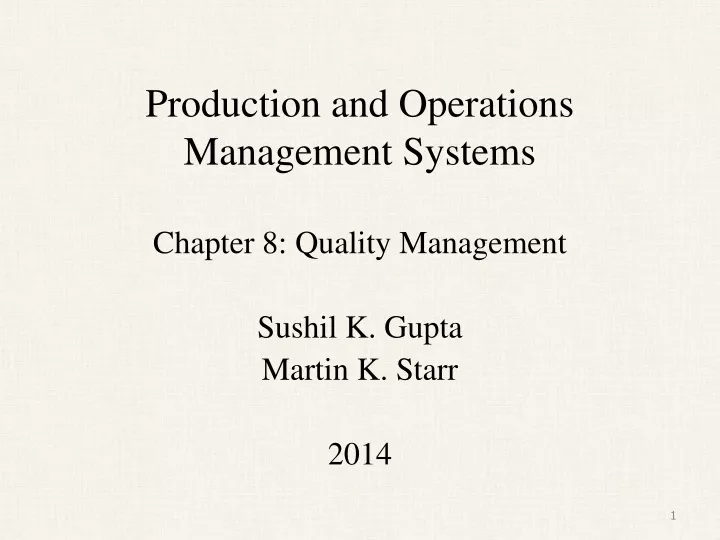 production and operations management systems