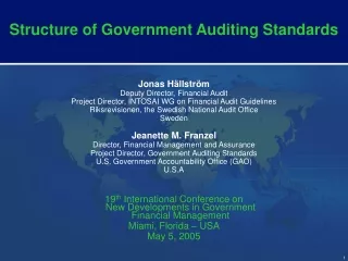 Structure of Government Auditing Standards
