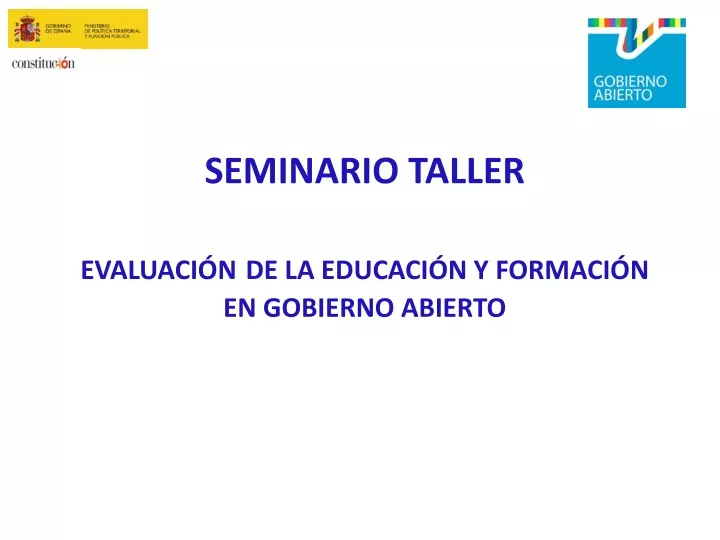 seminario taller evaluaci n de la educaci