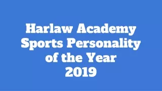 Harlaw Academy  Sports Personality  of the Year  2019