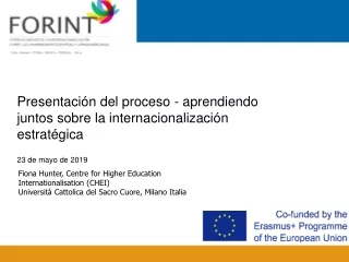 Presentación del proceso - aprendiendo juntos sobre la internacionalización estratégica