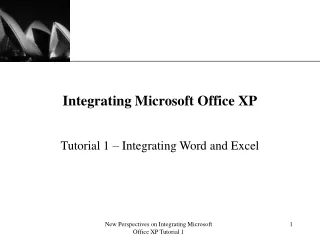 Integrating Microsoft Office XP