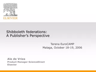Shibboleth federations:  A Publisher’s Perspective