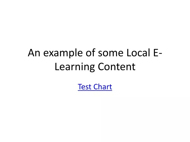 an example of some local e learning content