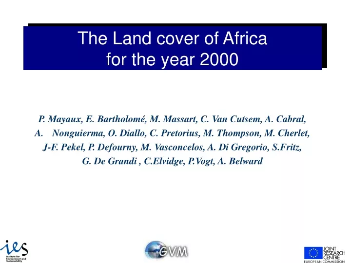 the land cover of africa for the year 2000