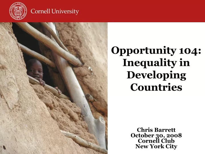 opportunity 104 inequality in developing countries