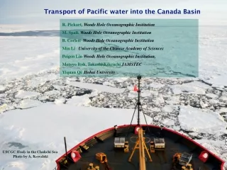 Transport of Pacific water into the Canada Basin