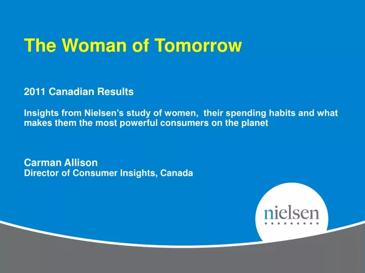 the woman of tomorrow 2011 canadian results