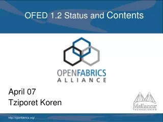 OFED 1.2 Status and  Contents
