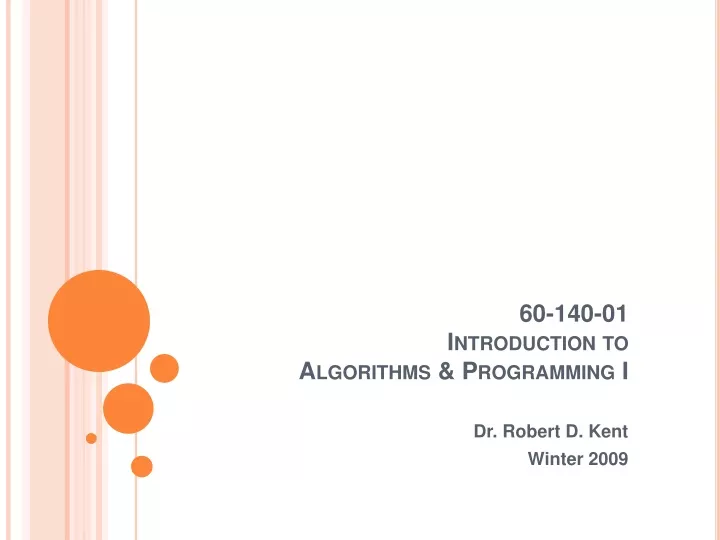 60 140 01 introduction to algorithms programming i