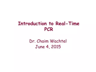 Dr. Chaim Wachtel June 4, 2015