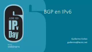 BGP  en  IPv6