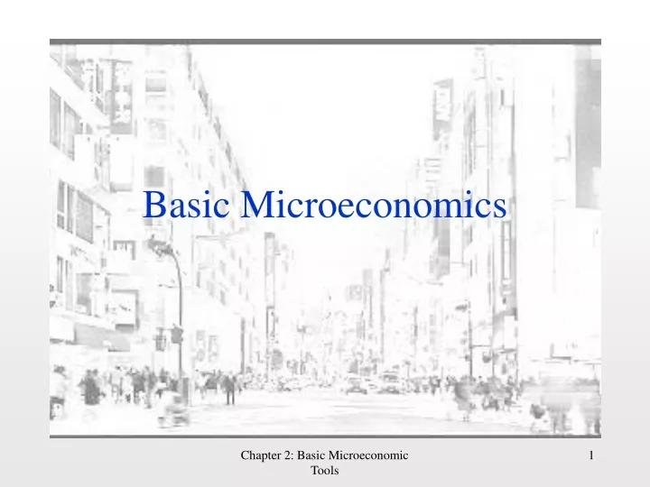 basic microeconomics