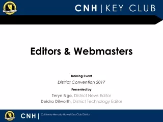Editors &amp; Webmasters