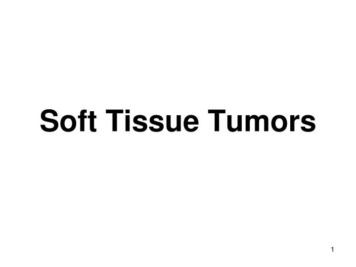 soft tissue tumors