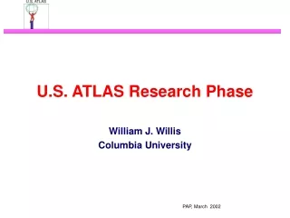 U.S. ATLAS Research Phase