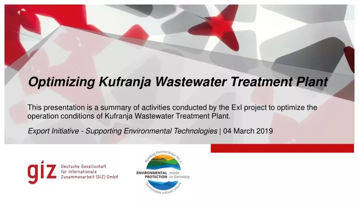 optimizing kufranja wastewater treatment plant