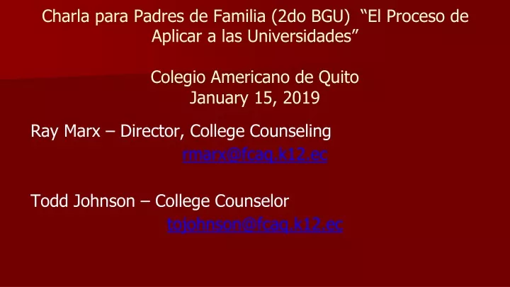 charla para padres de familia 2do bgu el proceso