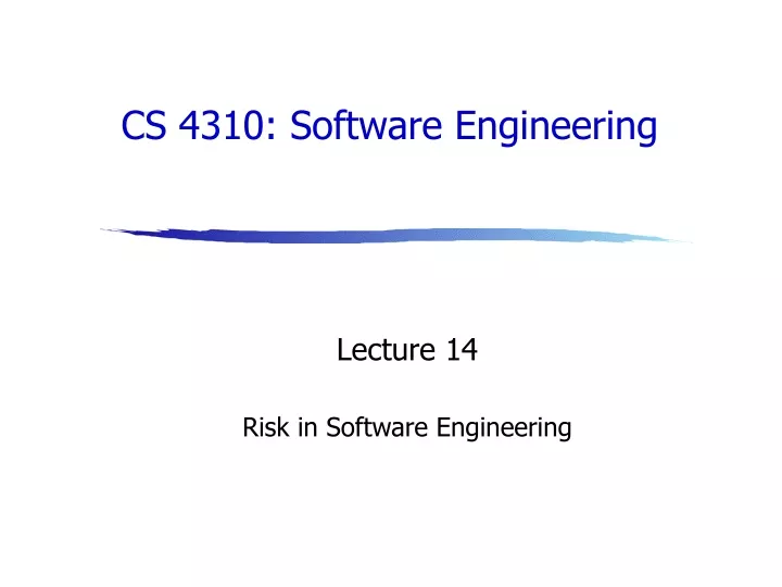 cs 4310 software engineering