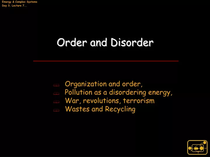order and disorder