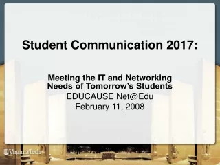 Student Communication 2017:
