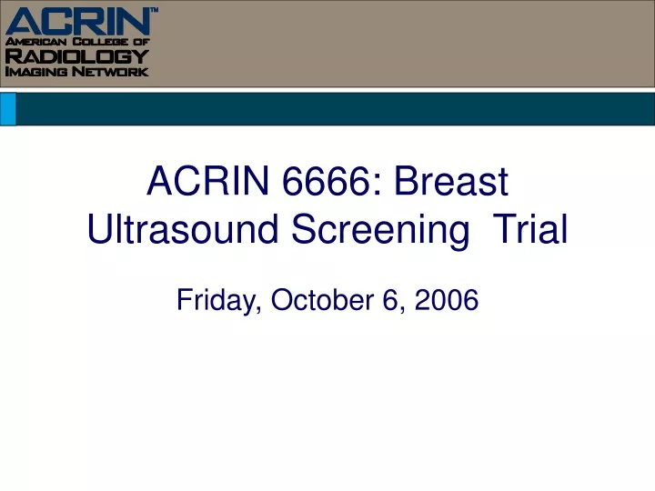 acrin 6666 breast ultrasound screening trial