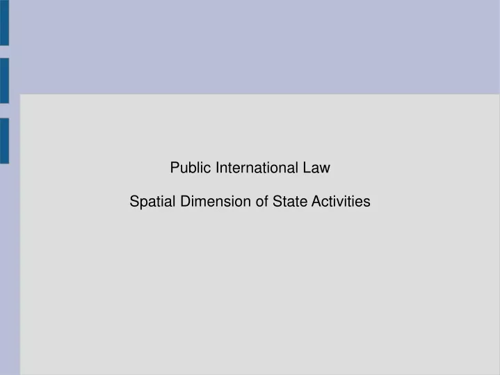 public international law spatial dimension