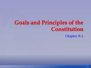Goals and Principles of the Constitution