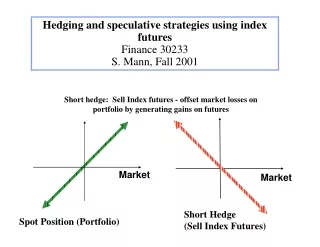 Hedging and speculative strategies using index futures Finance 30233 S. Mann, Fall 2001