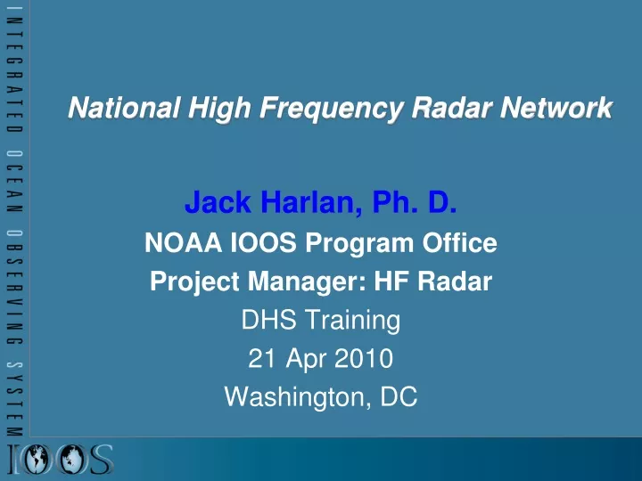 national high frequency radar network
