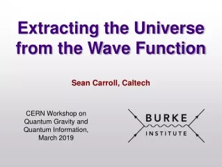 Sean Carroll, Caltech