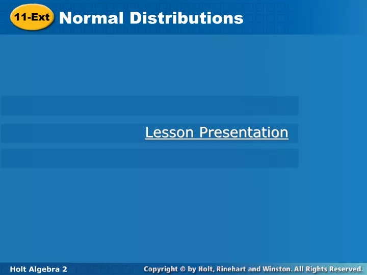 normal distributions