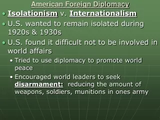 American Foreign Diplomacy