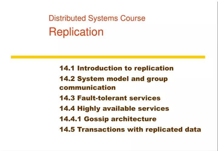 distributed systems course replication