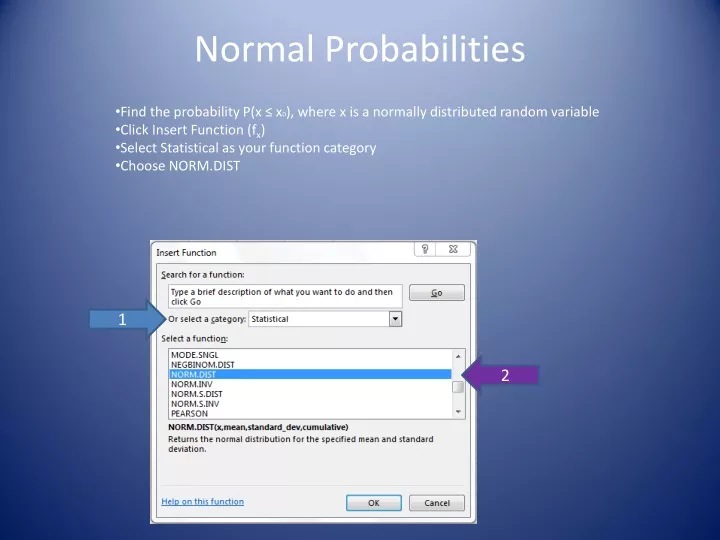 normal probabilities