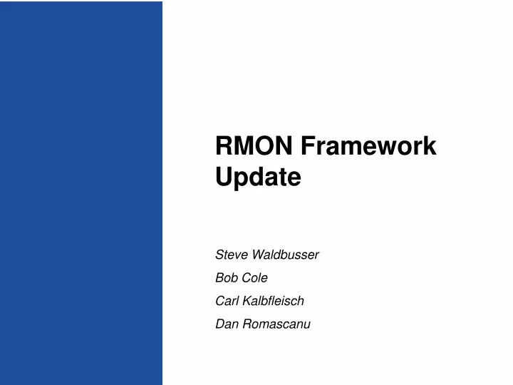 rmon framework update