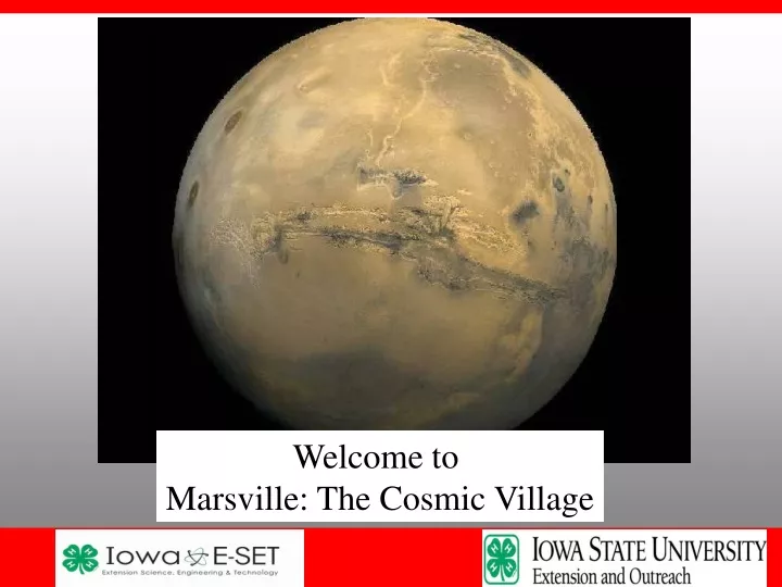 welcome to marsville the cosmic village