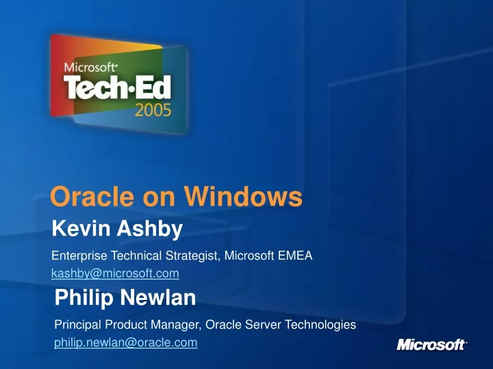 oracle on windows