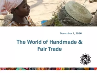 The World of Handmade &amp;  Fair Trade