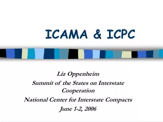 ICAMA &amp; ICPC