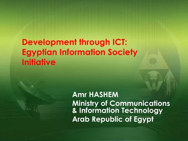 development through ict egyptian information society initiative