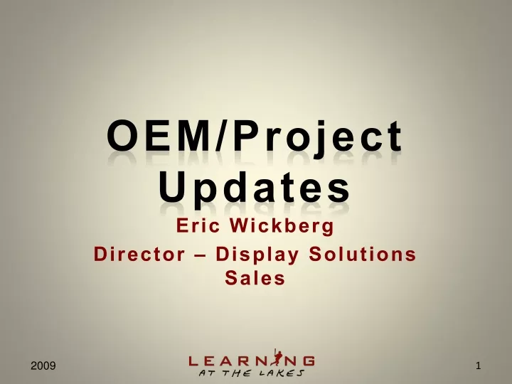 oem project updates