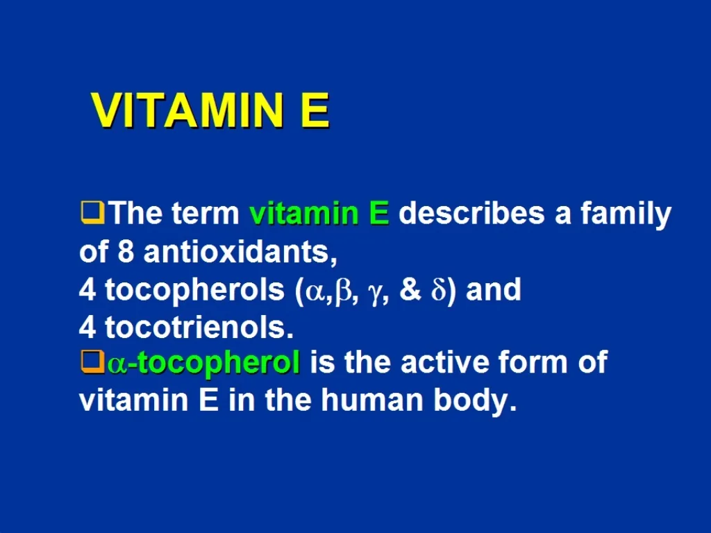 Vital Vitamins: E, K, C & B Complex - slide 1