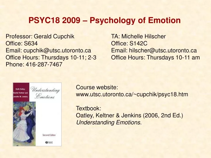 psyc18 2009 psychology of emotion