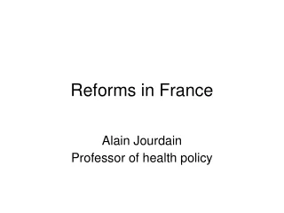 Reforms in France