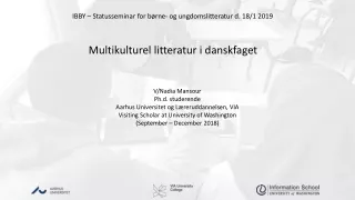 Multikulturel litteratur i danskfaget